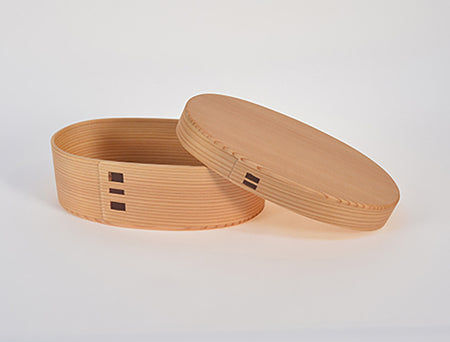 Box, Lunch box Oval, Small, Bento - Odate bentwood, Wood crafts