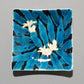 餐具 碟子套裝 藍釉花紋方形小碟 手繪 5只 山口義博 九谷燒 陶瓷器