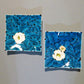 餐具 藍釉椿紋方盤 手繪 2個套裝 山口義博 九谷燒 陶瓷器