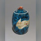 裝飾擺件 藍釉金鳳凰紋香爐 手繪 山口義博 九谷燒 陶瓷器