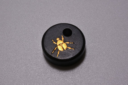 Ornament, Incense holder, Scarabaeid beetle - Yoku Aso, Higo inlays, Metalwork