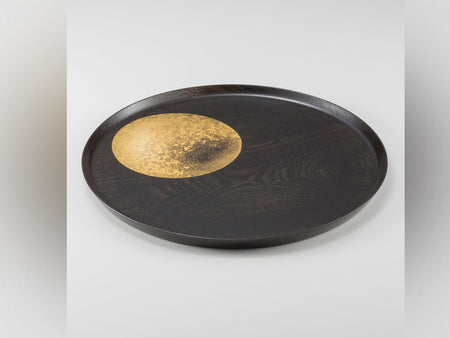 Table accessories, Tray, Misty moon, 10-sun size - Kanazawa gold leaf, Craft material