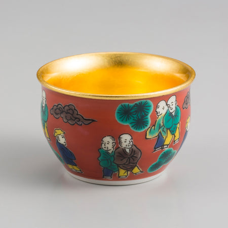 Drinking vessel, Sake cup Mokubei - Ceramics, Kanazawa gold leaf, Craft material