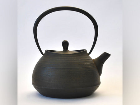Tea supplies, Iron kettle, Brush mark, 1.0L, Brown - Induction cooker 200V compatible, Nambu ironware, Metalwork