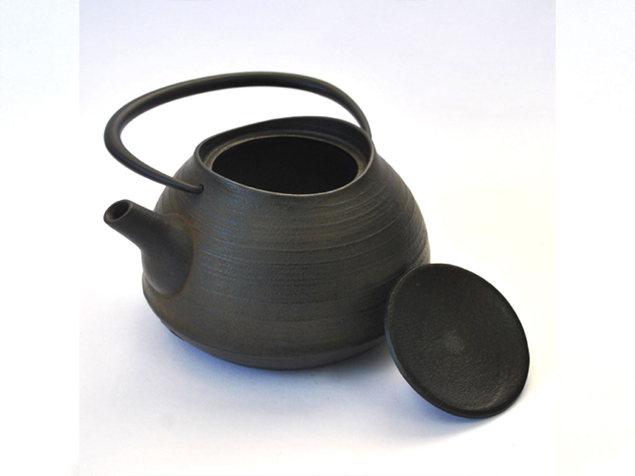茶具 铁壶 刷毛目 1.0L 棕色 200V电磁炉可用 南部铁器 金属工艺品