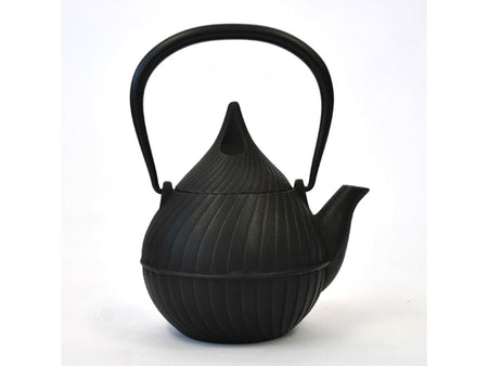 Tea supplies, Tea pot, Flower bud, 0.4L, Black - Nambu ironware, Metalwork