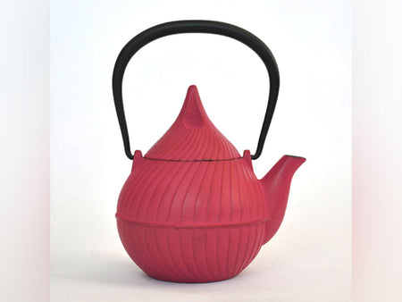 Tea supplies, Tea pot, Flower bud, 0.4L, Rose pink - Nambu ironware, Metalwork