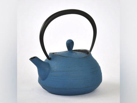 Tea supplies, Tea pot, Brush mark, 0.4L, Blue - Nambu ironware, Metalwork