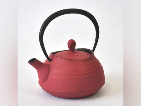 茶具 茶壶 刷毛目 0.4L 玫瑰粉 南部铁器 金属工艺品