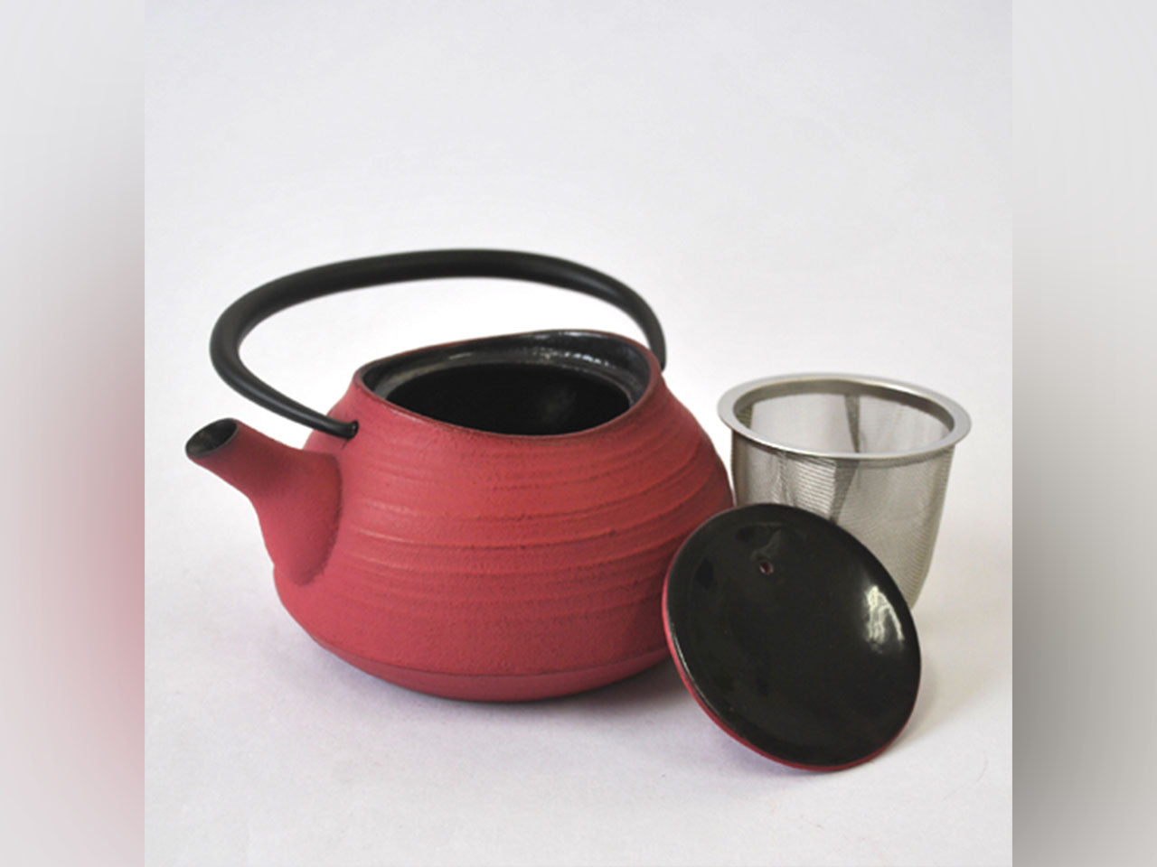 茶具 茶壶 刷毛目 0.4L 玫瑰粉 南部铁器 金属工艺品