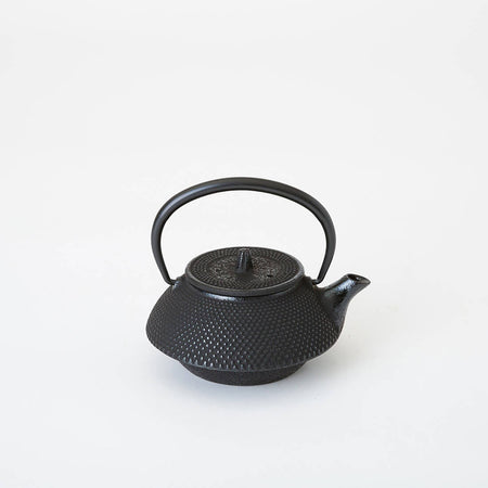 Tea supplies, Kyusu teapot Arbor shape Arare Enameled inside, Yamagata cast iron, Metalwork