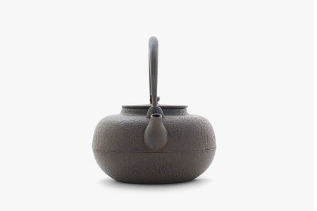 茶具 鐵壺 古代平丸 1.5L 電磁爐可用 長谷川長文 山形鑄物 金屬工藝品