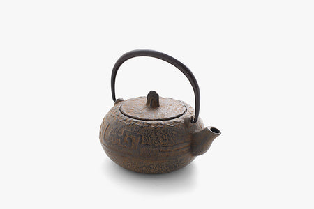 茶具 茶壺 古風 0.4L 長谷川長文 山形鑄物 金屬工藝品