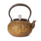 Tea supplies, Wax casting iron kettle, Chinese lion and peony pattern 1.7L - Seiko Sato, Yamagata cast iron, Metalwork
