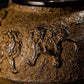 茶具 蠟型鐵壺 唐獅子牡丹紋 1.7L 佐藤清光 山形鑄物 金屬工藝品