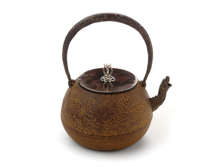 Tea supplies, Wax casting iron kettle, Dragon design 1.3L - Takumi Sato, Yamagata cast iron, Metalwork