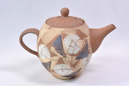 Tea supplies, Colored mud teapot, Harui Akaogi, Kasama ware, Ceramics