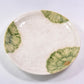 餐具 粉引牡丹圆盘 6.5寸 绿色 松泉窑 加藤芳平 美浓烧 陶瓷器