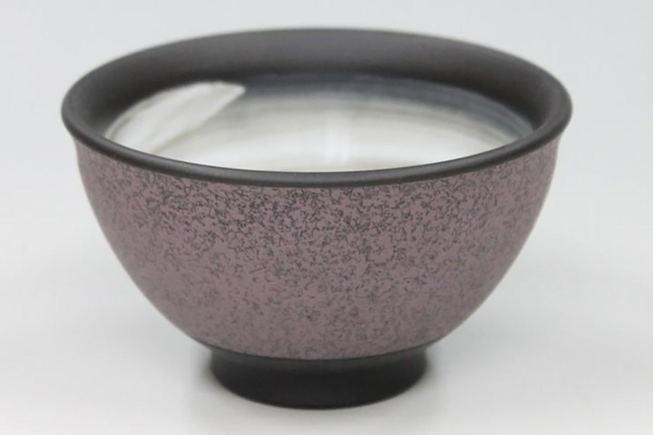 Tea supplies, Kyusu teapot, Black kiln-change, Mokko shape, Pruple belt, Set of 2 cups - Ukou-kiln, Tokoname ware, Ceramics