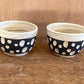 Tea supplies, Tea cup, White kneading, Dot on black, Small, 2 cups - Kenji-kiln, Takumi Hotta, Tokoname ware, Ceramics