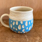 Drinkware, Mug, White marbled, Dot on blue - Kenji-kiln, Takumi Hotta, Tokoname ware, Ceramics