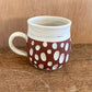 Drinkware, Mug, White marbled, Dot on red - Kenji-kiln, Takumi Hotta, Tokoname ware, Ceramics