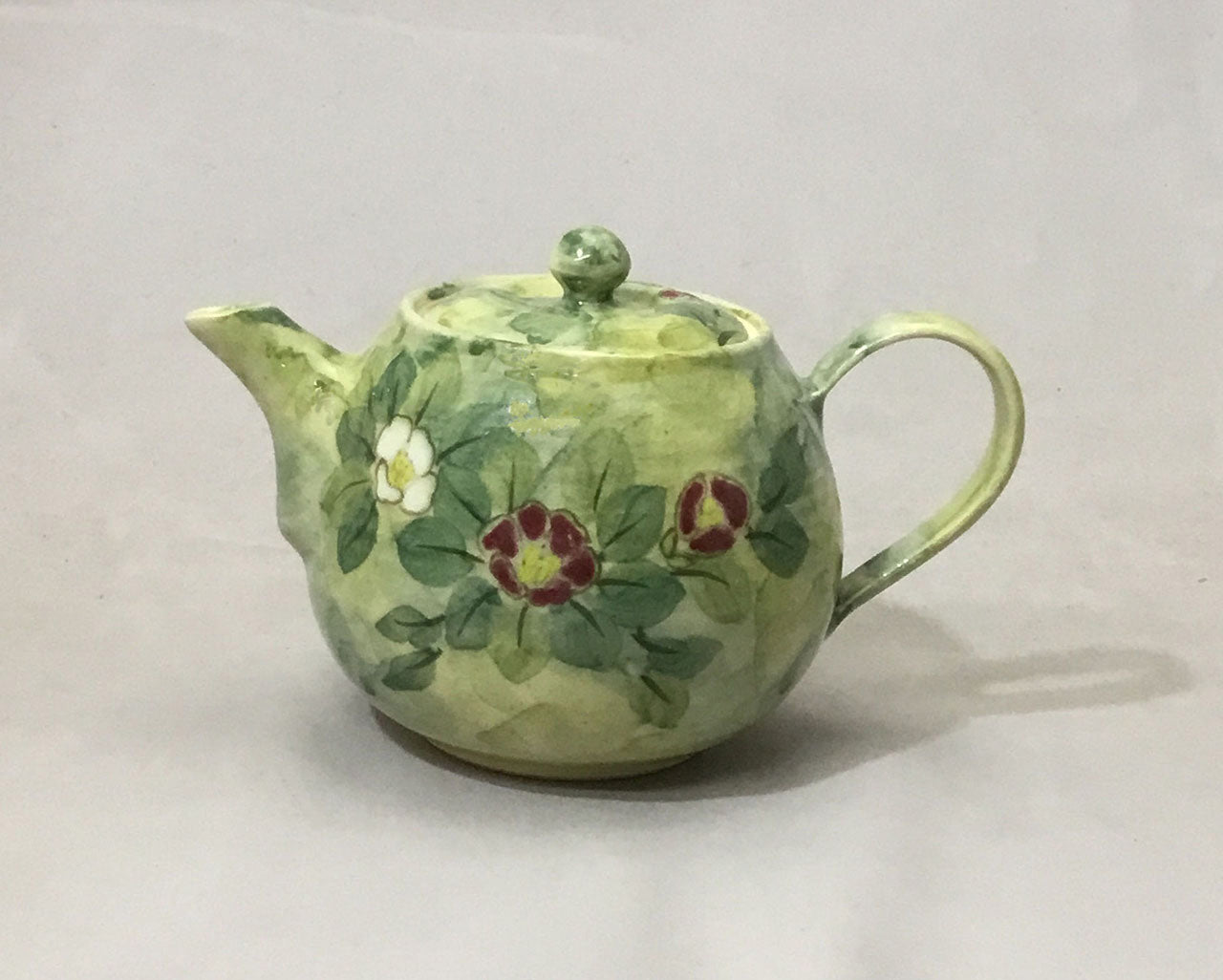 Tea supplies, Kyusu teapot, Camellia - Tousen-kiln, Kyo ware, Kiyomizu ware, Ceramics