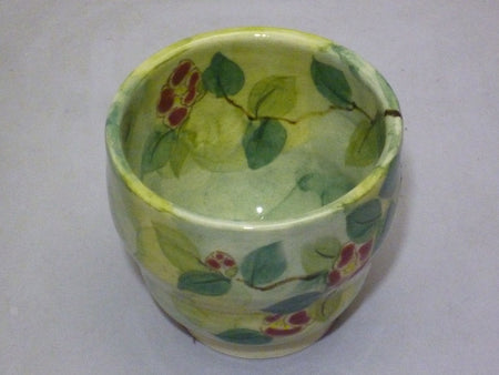 Drinkware, Large sake cup, Camellia - Tousen-kiln, Kyo ware, Kiyomizu ware, Ceramics