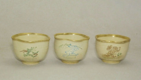 Tea supplies, Tea cup, Kozan-ji caricature - Tousen-kiln, Kyo ware, Kiyomizu ware, Ceramics