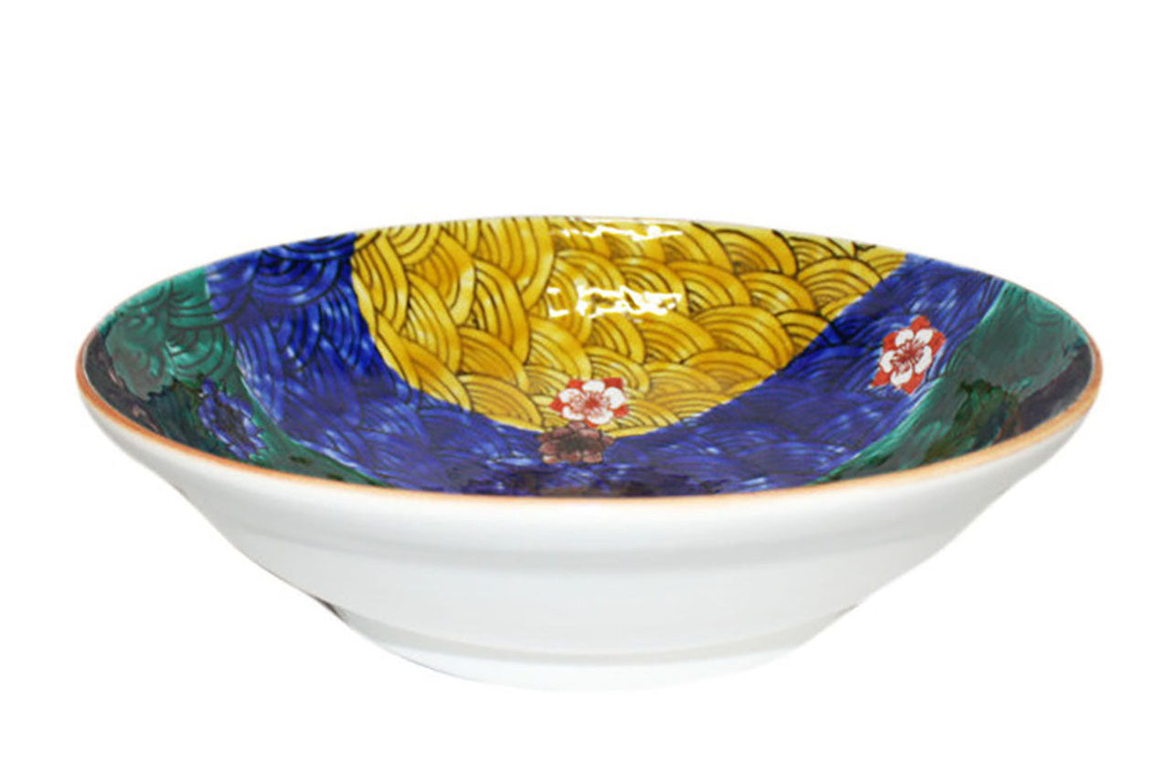 Table ware, Bowl, Reproduction of Rosanjin, Kutani style, Hand-drawn, Large - Kutani Bitouen, Eisyou Teramae, Kutani ware, Ceramics