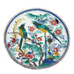 Ornament, Decorative plate, Crested myna pattern, Hand-drawn, Large, Yuzo Yamagishi - Kutani Bitouen, Eisyou Teramae, Kutani ware, Ceramics