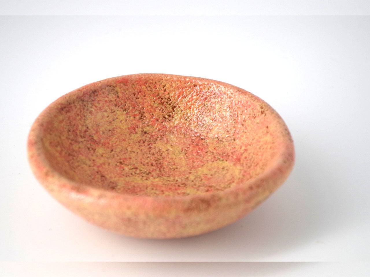 餐具 三色色繪圓盤 2個 紅色 莊司健 笠間燒 陶瓷器