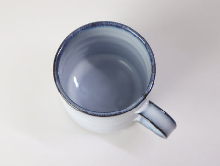 杯子 轆轤紋 L形馬克杯 2個 仲田唯希人 唯美窯 笠間燒 陶瓷器