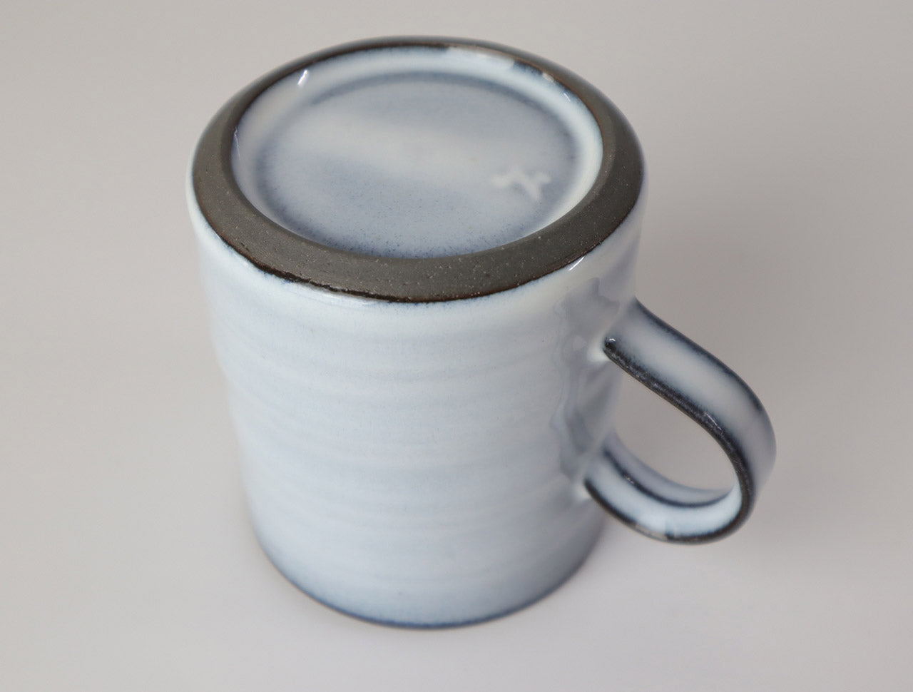 Drinkware, L-shaped mug, Stripes on the potter's wheel, 2pcs - Yukihito Nakata, Yuibi-kiln, Kasama ware, Ceramics