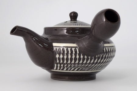 Tea supplies, Kyusu teapot, Tobikanna pattern - Yukihito Nakata, Yuibi-kiln, Kasama ware, Ceramics