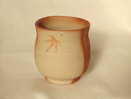 Tea supplies, Hidasuki tea cup, Maple leaf - Nobuhara-kiln, Katsushi Nobuhara, Bizen ware, Ceramics
