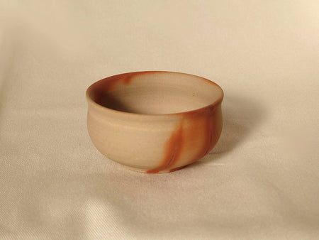 Drinkware, Hidasuki large sake cup, Round shape, Maple leaf - Nobuhara-kiln, Katsushi Ｎobuhara, Bizen ware, Ceramics