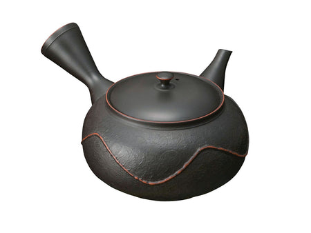 Tea supplies, Kyusu teapot with wooden box, Kiln-change, Ripple, No.16 - Reiko, Tokoname ware, Ceramics