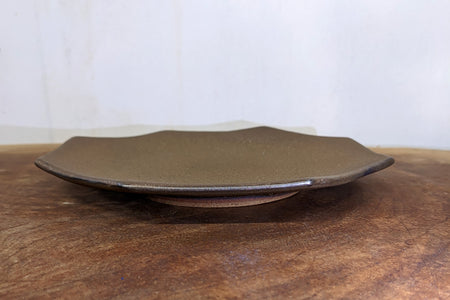 餐具 八角形中號盤子 青銅 2個 根本典子 笠間燒 陶瓷器