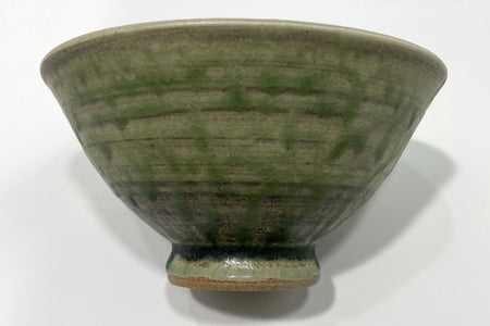 Tableware, Ash glazed rice bowl, Brush mark - Mayuko Itabashi, Mashiko ware, Ceramics